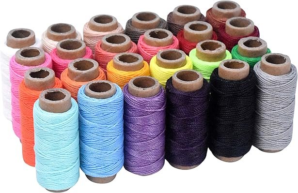 Mandala Crafts waxed nylon thread for leathercraft in multiple colors