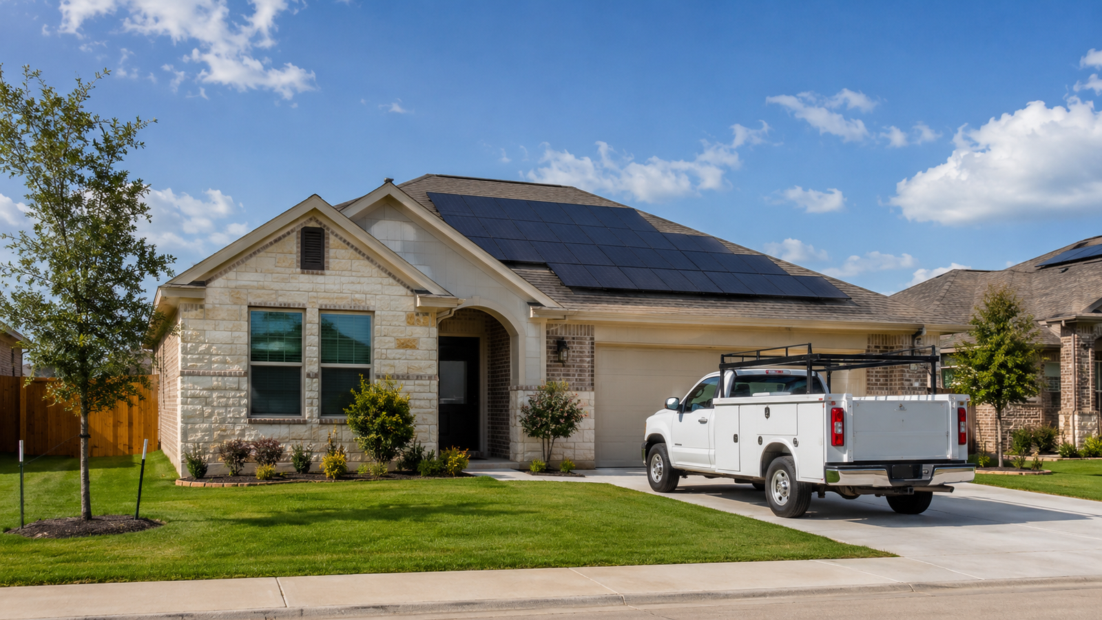 Good Faith Energy review — Texas home with newly installed rooftop solar array