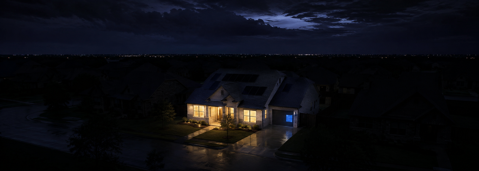 Solar panels during a power outage