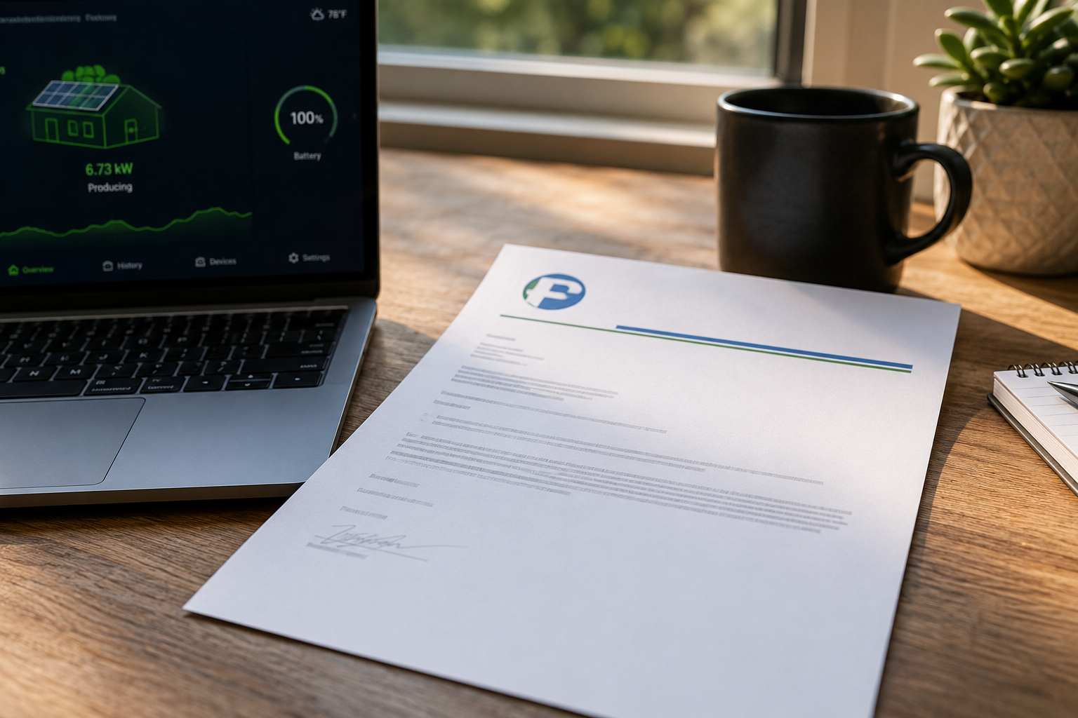 Permission to Operate letter from a utility company for a Texas solar installation