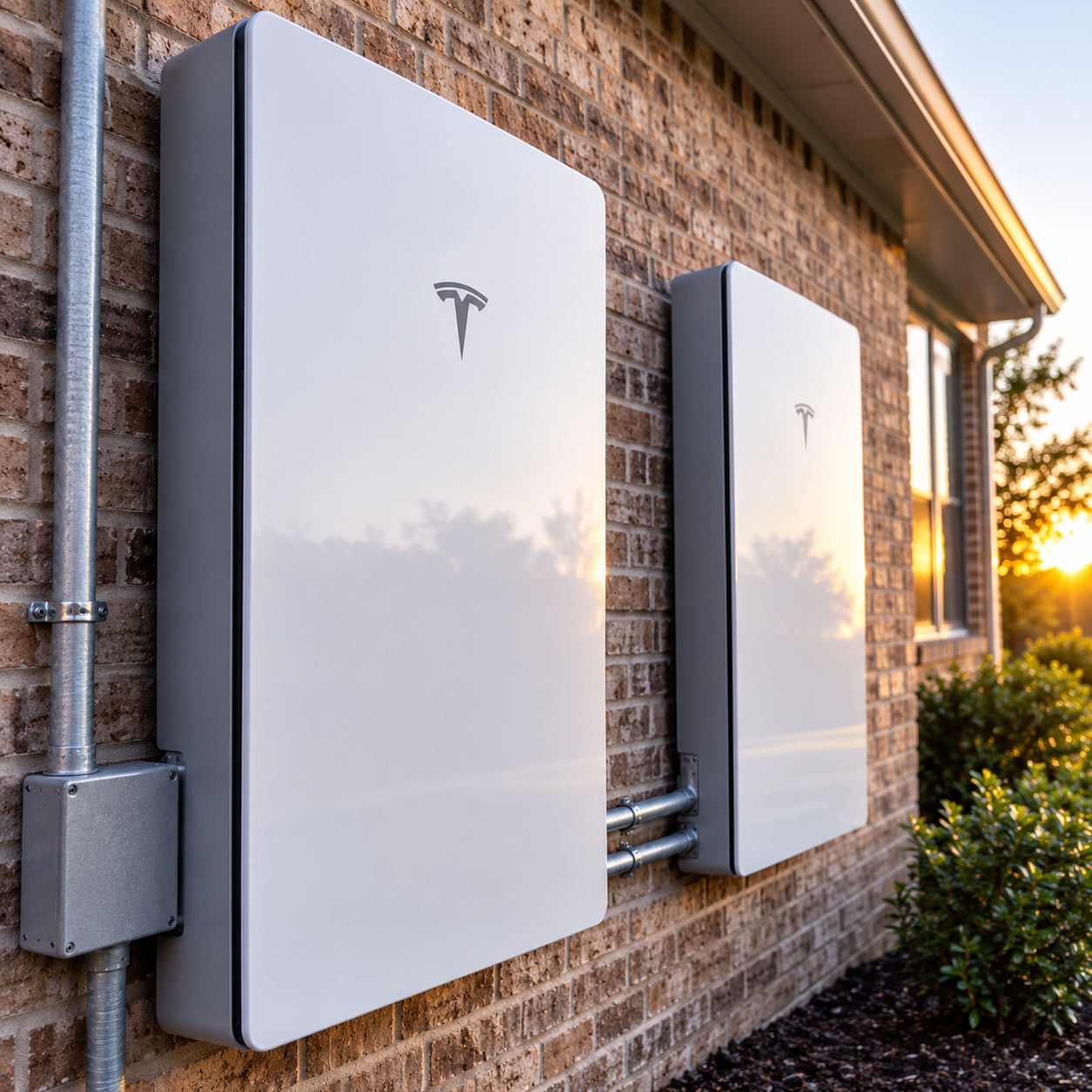 Two Tesla Powerwall 3 units installed at a Texas home